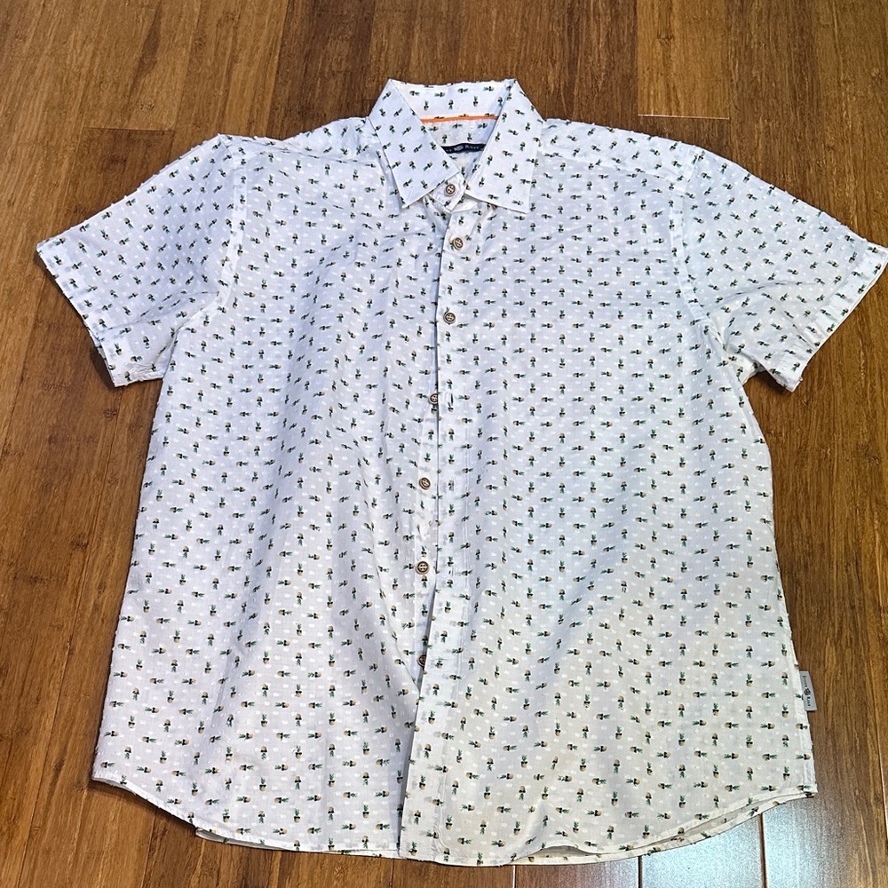 LAST CHANCE OFFER: Stone Rose White and Black Patterned Casual Shirt